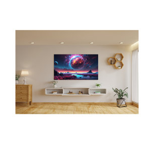 Cosmic Dreamscape with Fiery Planet Photo Print