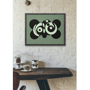 Cosmic Echoes: Abstract Circle Fusion Poster