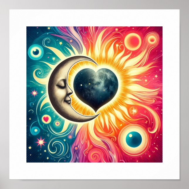 Cosmic Embrace: The Heart of the Universe Poster (Front)