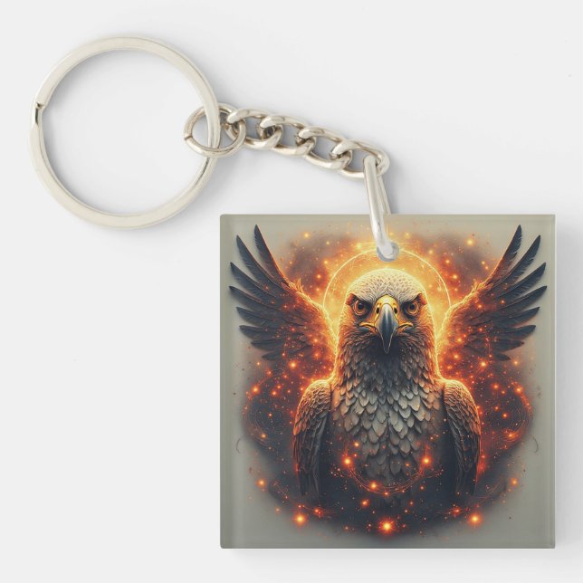 🦅 Cosmic Energy Eagle Vision Charm 🦅 Keychain (Front)