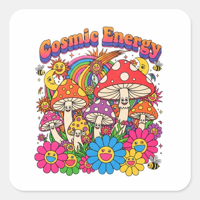 COSMIC ENERGY MASHROOM Sticker (Front)