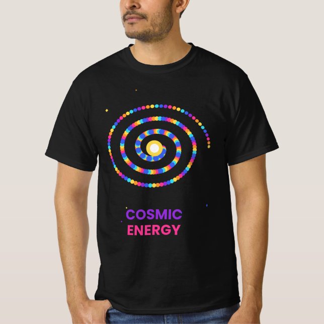 Cosmic Energy Rainbow Galaxy T-Shirt (Front)