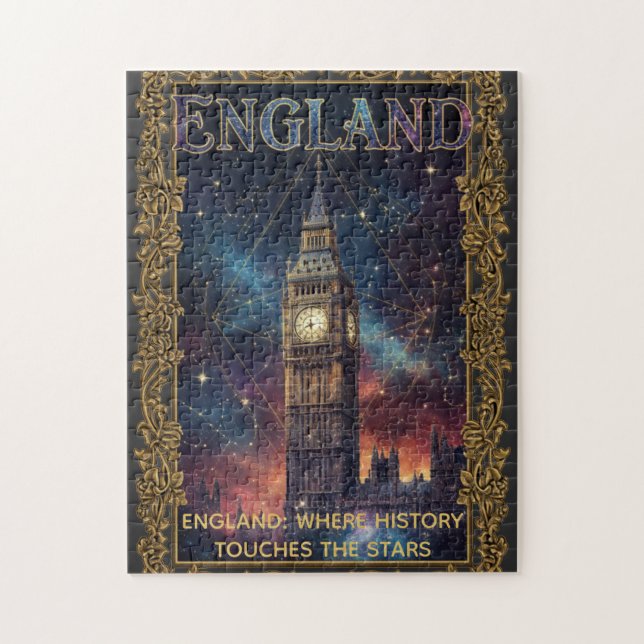 Cosmic England Big Ben Celestial Art Jigsaw Puzzle (Vertical)