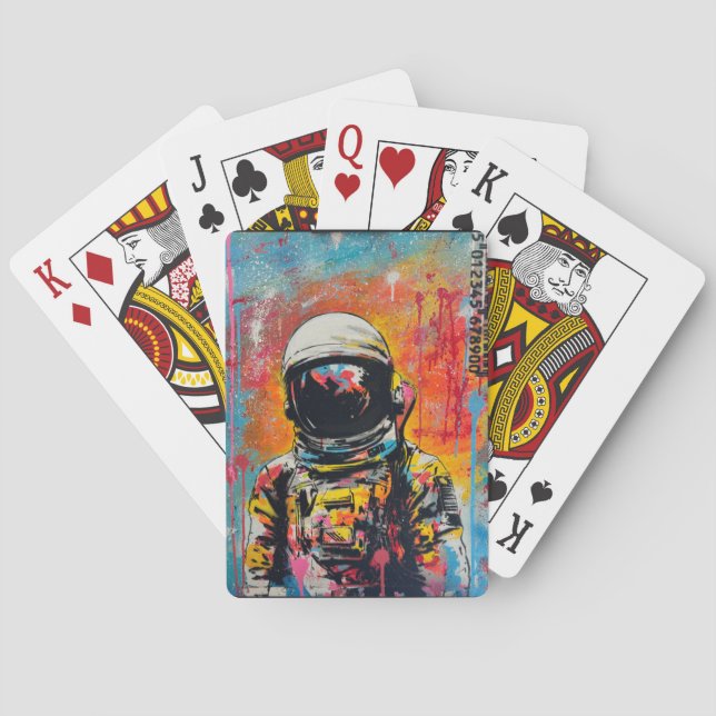 Cosmic Explorer #2, Pop=Art Astronaut Playing Card (Back)