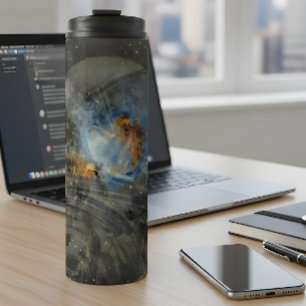 Cosmic Explorer Astronaut Nebula Thermal Tumbler