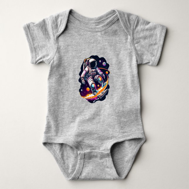 Cosmic Explorer Baby Bodysuit (Front)