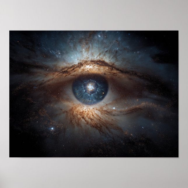 Cosmic Eye Galaxy: Universal Symbol eye Poster (Front)
