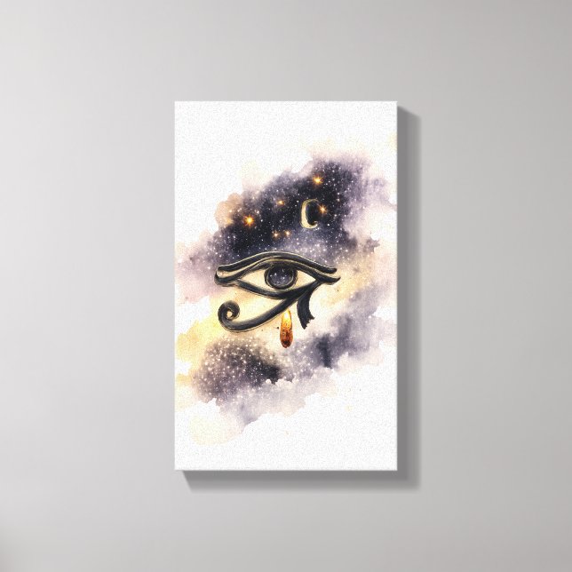 Cosmic Eye of Horus Ancient Egyptian Symbol Canvas Print (Front)