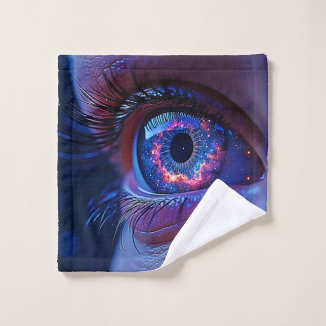 Cosmic Eye Starlight Gaze Bath Towel Set (Wash Cloth)