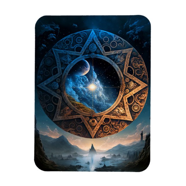 Cosmic Fantasy Space Landscape Magnet (Vertical)