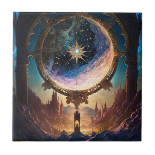 Cosmic Fantasy Space Landscape Tile