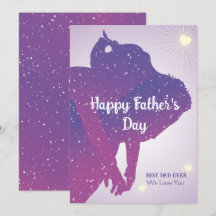 Cosmic Father's Day Family Silhouette Appreciation