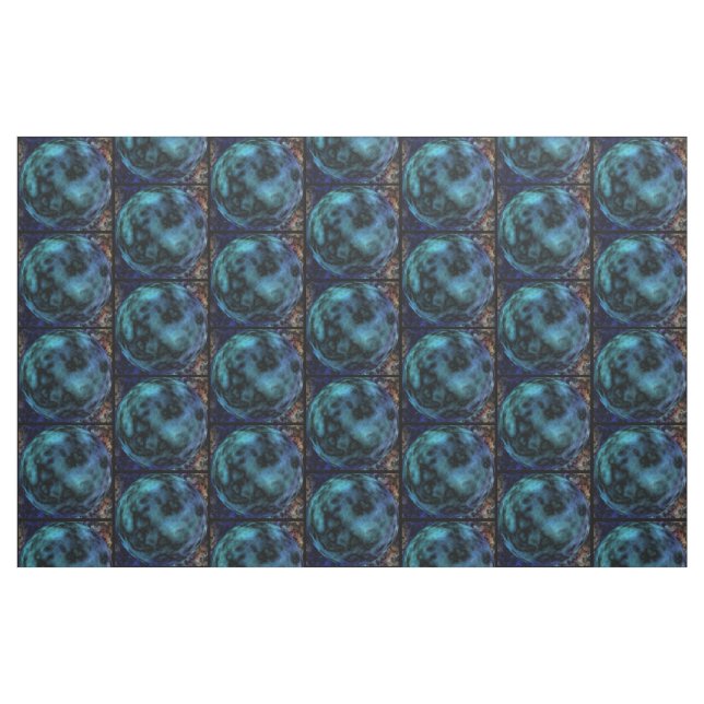 Cosmic Faux Blue Marble Fabric (Fat Quarter)