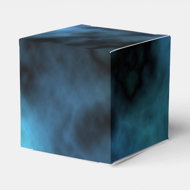Cosmic Faux Blue Marble Favor Box (Back Side)