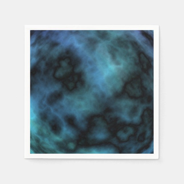 Cosmic Faux Blue Marble Napkin (Front)