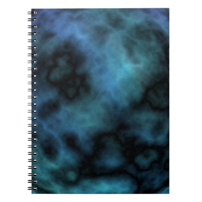 Cosmic Faux Blue Marble Notebook (Front)