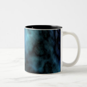 Cosmic Faux Blue Marble Two-Tone Coffee Mug