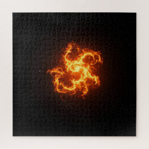 Cosmic Fireball in Deep Dark Outer Space Jigsaw Puzzle