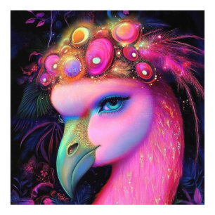 Cosmic Flamingo Queen Photo Print