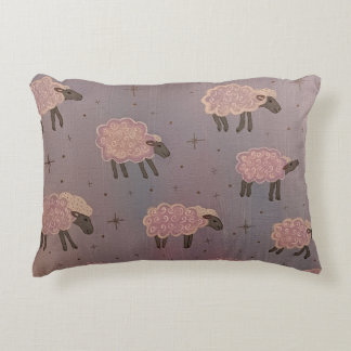 cosmic floating sheep accent pillow