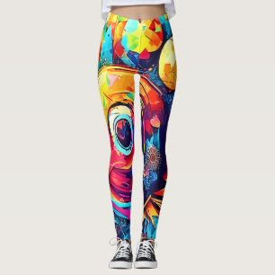  Cosmic Floral Fusion Leggings