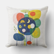 Cosmic Floral Mid Century Modern Boho Abstract