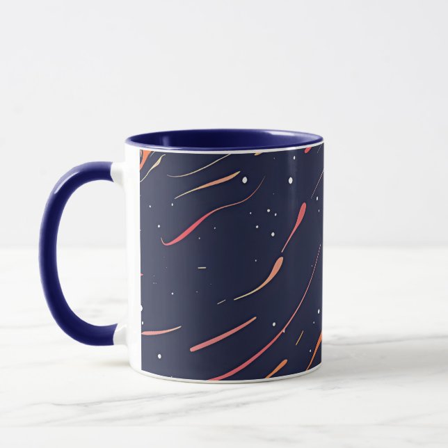 Cosmic Flow Coffee Mug – Space-Inspired Abstract (Left)