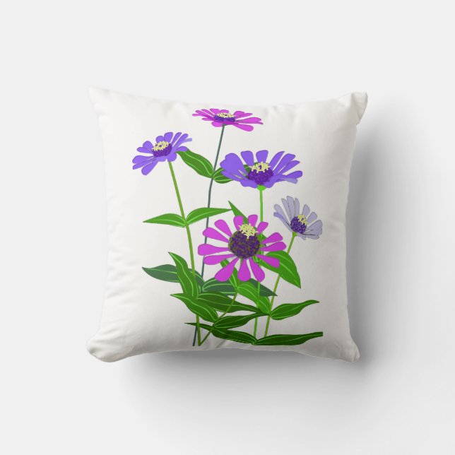 Cosmic Flower Art Throw Pillow (Front)