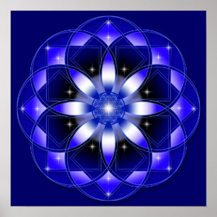 Cosmic Flower Poster