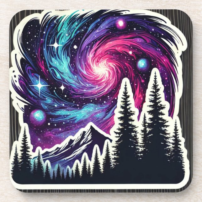 Cosmic Forest: Galaxy Meets Nature Coaster (Front)