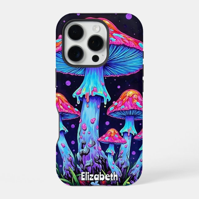 Cosmic Fungi Cluster iPhone Case (Back)