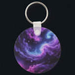 Cosmic Galaxy Nebula Abstract Space Art Design Keychain<br><div class="desc">A mesmerizing abstract galaxy design featuring swirling nebula clouds and deep cosmic colors.
Perfect for space lovers,  sci-fi fans,  and modern aesthetic decor across apparel,  accessories,  and home products.</div>