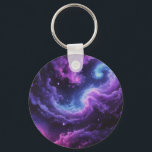 Cosmic Galaxy Nebula Abstract Space Art Design Keychain<br><div class="desc">A mesmerizing abstract galaxy design featuring swirling nebula clouds and deep cosmic colors.
Perfect for space lovers,  sci-fi fans,  and modern aesthetic decor across apparel,  accessories,  and home products.</div>