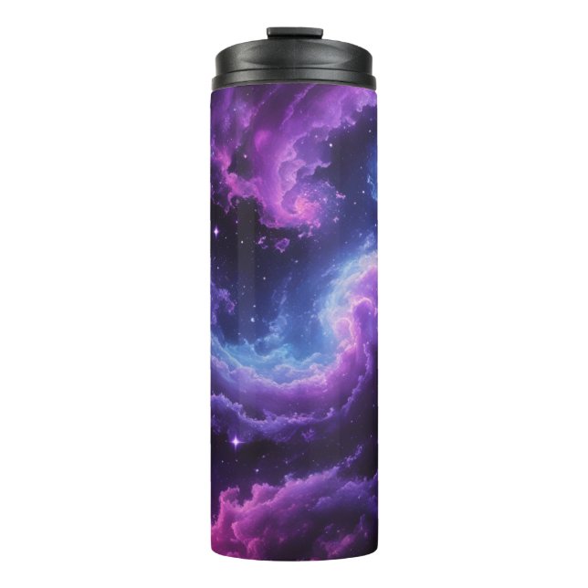 Cosmic Galaxy Nebula Abstract Space Art Design Thermal Tumbler (Front)