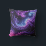 Cosmic Galaxy Nebula Abstract Space Art Design Throw Pillow<br><div class="desc">A mesmerizing abstract galaxy design featuring swirling nebula clouds and deep cosmic colours.
Perfect for space lovers,  sci-fi fans,  and modern aesthetic decor across apparel,  accessories,  and home products.</div>
