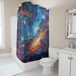 Cosmic Galaxy Shower Curtain