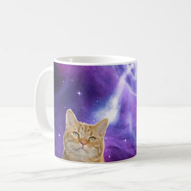 Cosmic galaxy space cat  coffee mug (Front Left)