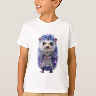Cosmic Galaxy Space Hedgehog Kids T-Shirt