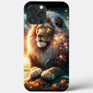 Cosmic Galaxy Space Lion Leo Strength Astrology  iPhone 13 Pro Max Case