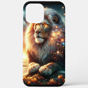Cosmic Galaxy Space Lion Leo Strength Astrology  iPhone 12 Pro Max Case