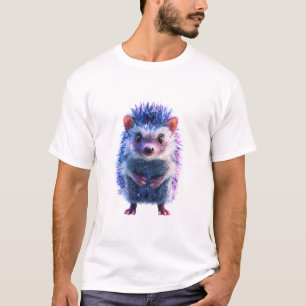 Cosmic Galaxy Spiky Hedgehog Portrait Men T-Shirt