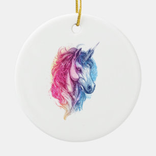 Cosmic Galaxy Unicorn (1) Ceramic Ornament