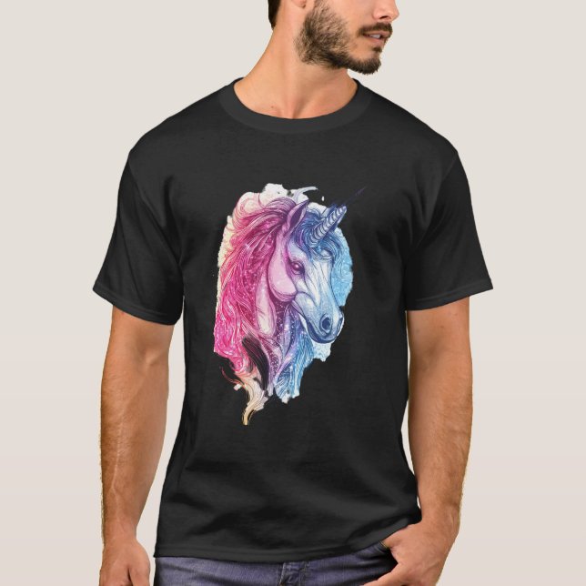 Cosmic Galaxy Unicorn (1) T-Shirt (Front)