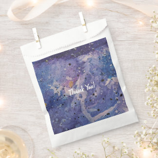 Cosmic Galaxy Watercolor Abstract Thank You Favour Bag