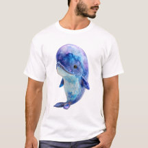 Cosmic Galaxy Watercolor Whale Men