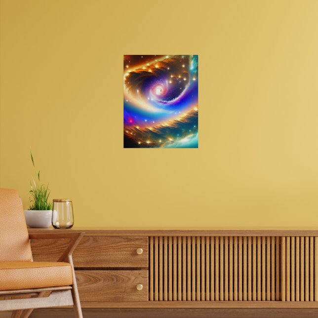 Cosmic Galaxy with Shooting Star Art Print  (Living Room 2)