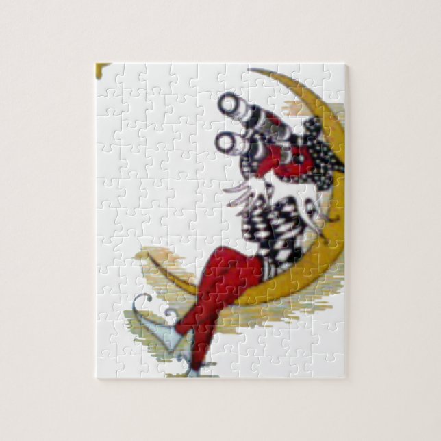 Cosmic Gaze: Elf on the Moon Adventure Jigsaw Puzzle (Vertical)