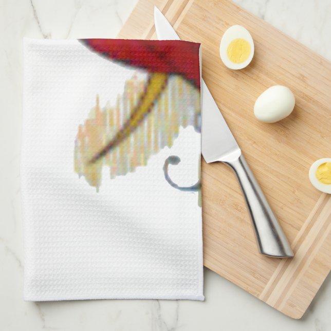 Cosmic Gaze: Elf on the Moon Adventure Kitchen Towel (Quarter Fold)