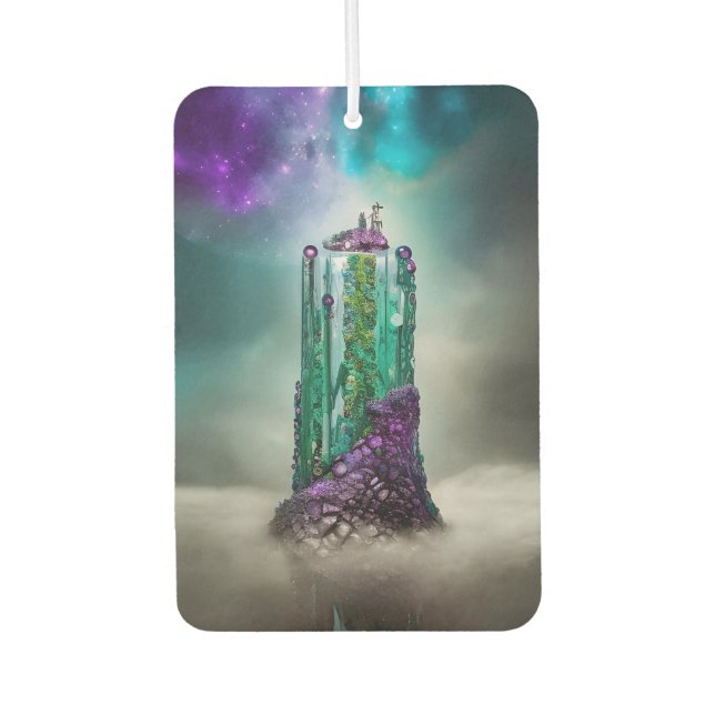 Cosmic Gemstone and Glass \|/ Universe AI Art Air Freshener (Front)