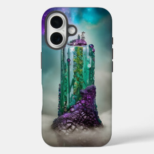 Cosmic Gemstone and Glass \ / Universe AI Art iPhone 16 Case